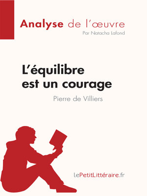 cover image of L'équilibre est un courage de Pierre de Villiers (Analyse de l'oeuvre)